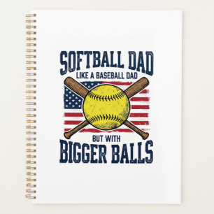 Conception de t-shirt Vintage Softball Dad Bigger 