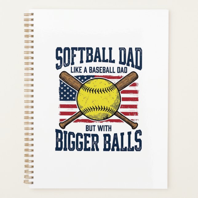 Conception de t-shirt Vintage Softball Dad Bigger  (Devant)
