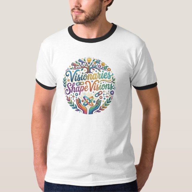 Conception de T-Shirt Visionnaires Façonnent les V (Devant)