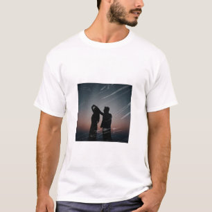 Conception de T-shirts assortis pour couples amour