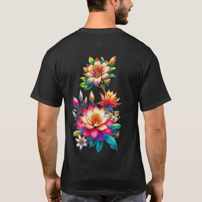 conception de t-shirts  "Illustration florale colo (Dos)