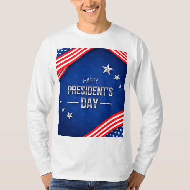 Conception de T-shirts pour la journée du présiden (Devant)