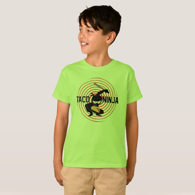 Conception de Taco Ninja - T-Shirt basique pour en (Devant entier)