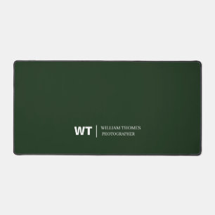 Conception de tapis de bureau à monogramme moderne