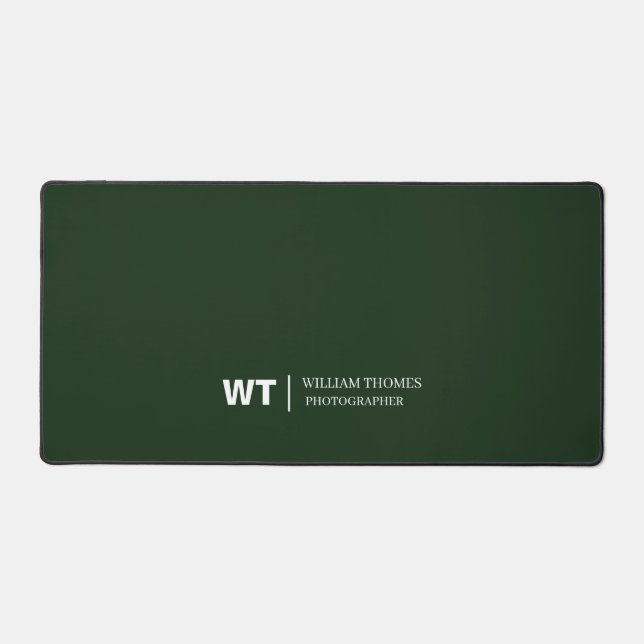 Conception de tapis de bureau à monogramme moderne (Recto)