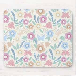 Conception de tapis de souris botanique coloré
