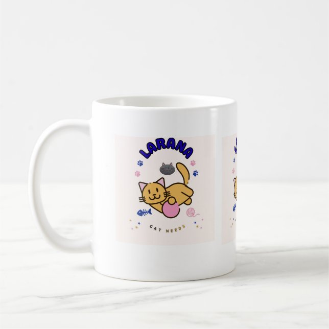 Conception de tasse à café pour amoureux de chats  (Gauche)