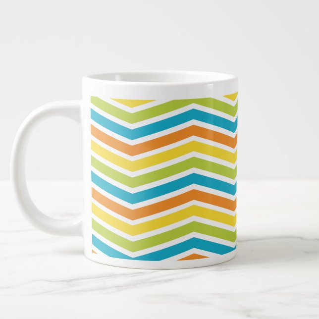 Conception de tasse à motifs rayés en zigzag excit (Gauche)