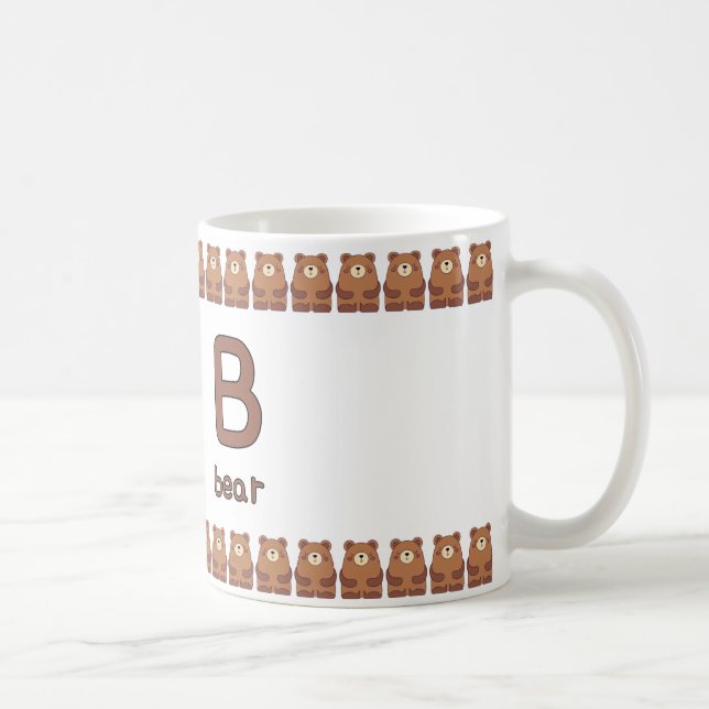 Conception de tasse d'alphabet amusant BisforBear (Droite)