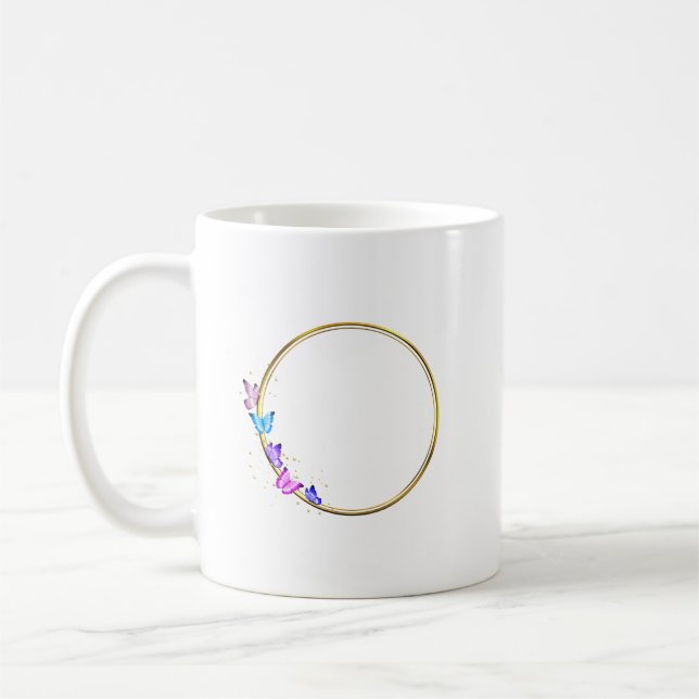 Conception de tasse de café à cercle décoratif | C (Gauche)