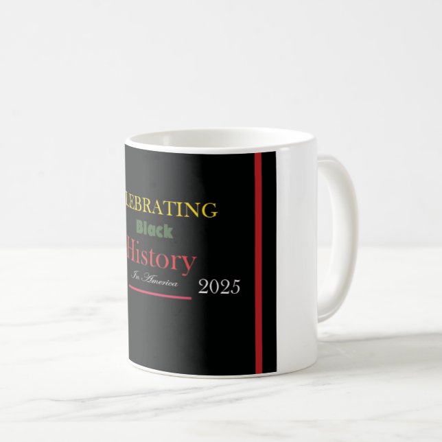 Conception de tasse de café du mois de l'histoire  (Devant droit)
