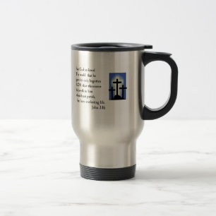 Conception de tasse de voyage de vers de bible de