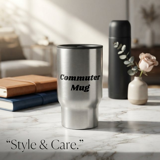 Conception de tasse de voyage en acier inoxydable  (Personalized Stainless Steel Travel Mug Design)