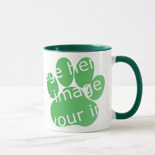Conception de tasse d'empreinte de patte