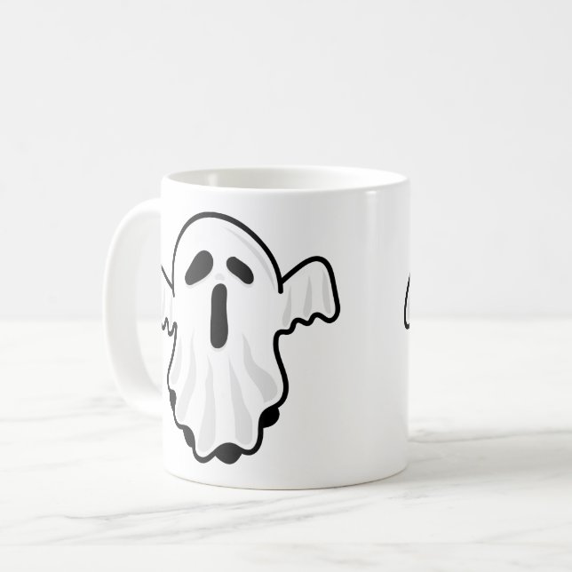 Conception de tasse fantôme Halloween mignonne (Devant gauche)