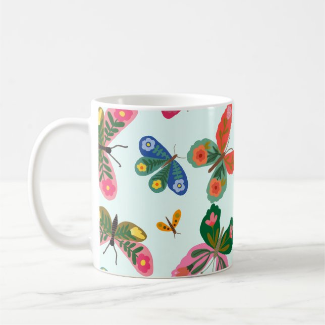 conception de tasse Papillon Bleu  (Gauche)