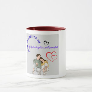 Conception de tasse pour amoureux romantiques