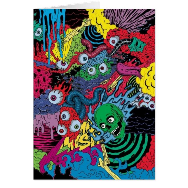 conception de tatouage de goules colorée (Devant)