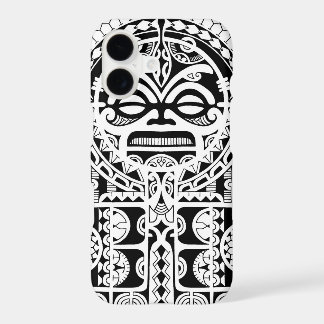conception de tatouage tribal polynésien avec masq