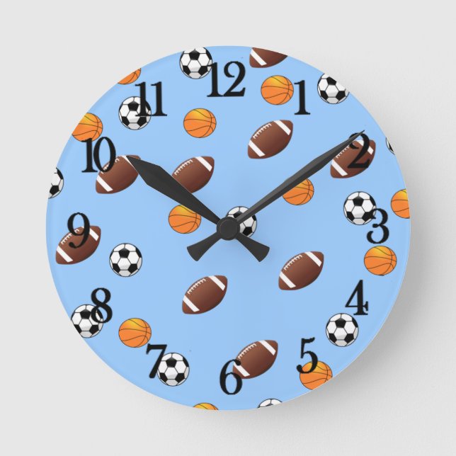 Conception de thème sportif génial - Horloge ronde (Recto)