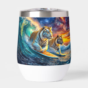 Conception de Tigres surfant dans l'espace par Ric