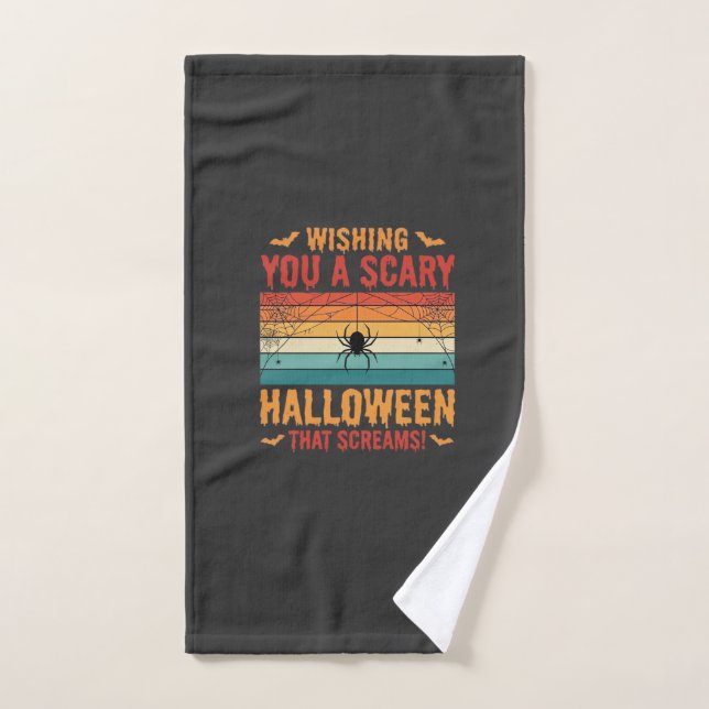 Conception de toile d'araignée d'Halloween effraya (Serviette à main)