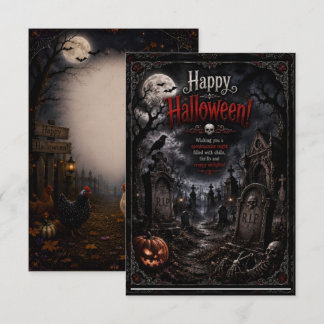 conception de tombe de carte d'Halloween avant arr