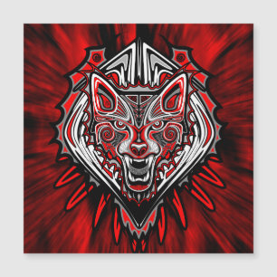 Conception de totem tribal Haida de loup