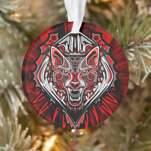 Conception de totem tribal Haida Loup