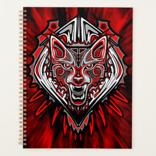 Conception de totem tribal Haida Loup