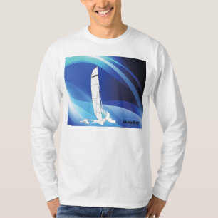 Conception de trimaran de Weta sur le T-shirt de