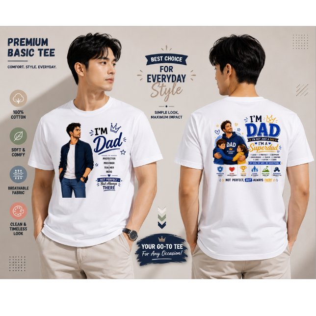 Conception de Tshirt Super Papa - Fête des Pères (Créateur téléchargé)