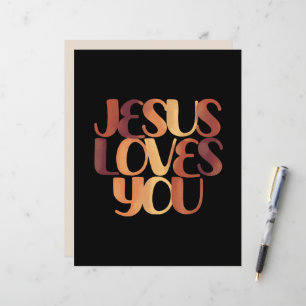 Conception de typographie chrétienne Jésus aime 