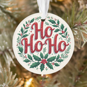 Conception de typographie de couronne de Noël Ho H