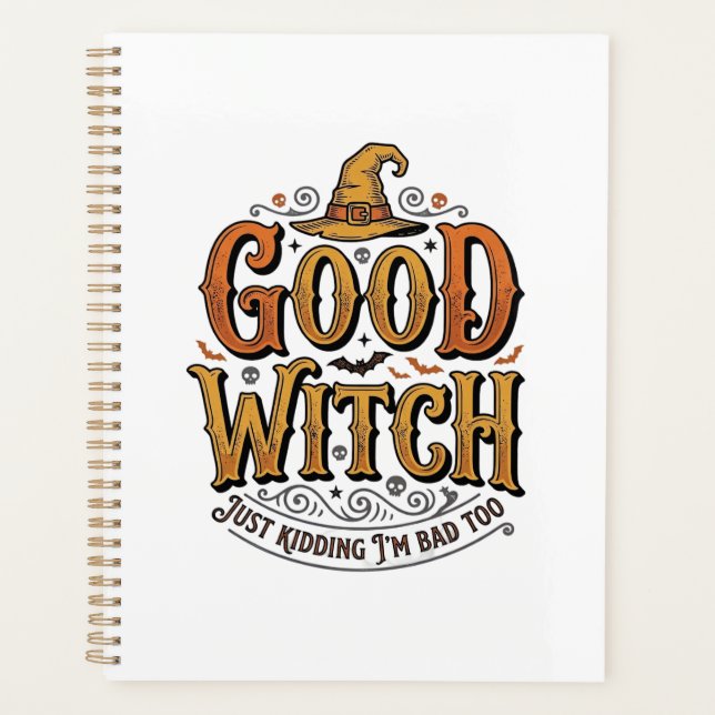 Conception de typographie Halloween sorcière genti (Devant)