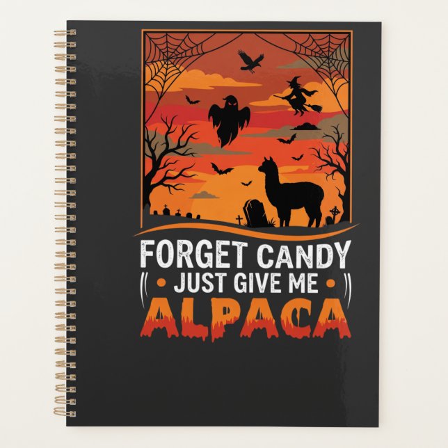 Conception de vecteur d'Alpaca d'Halloween oublie  (Devant)