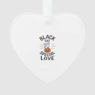 Conception de vecteur de chat noir spécial amour H