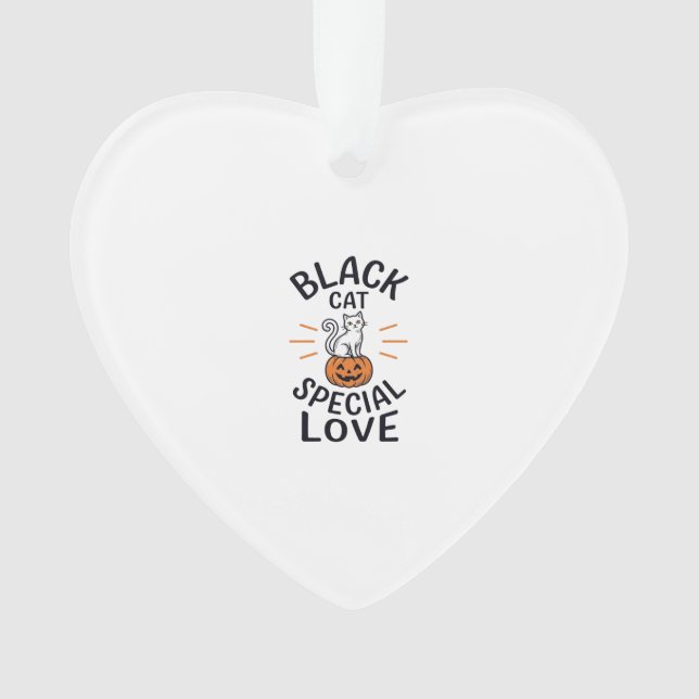 Conception de vecteur de chat noir spécial amour H (devant)