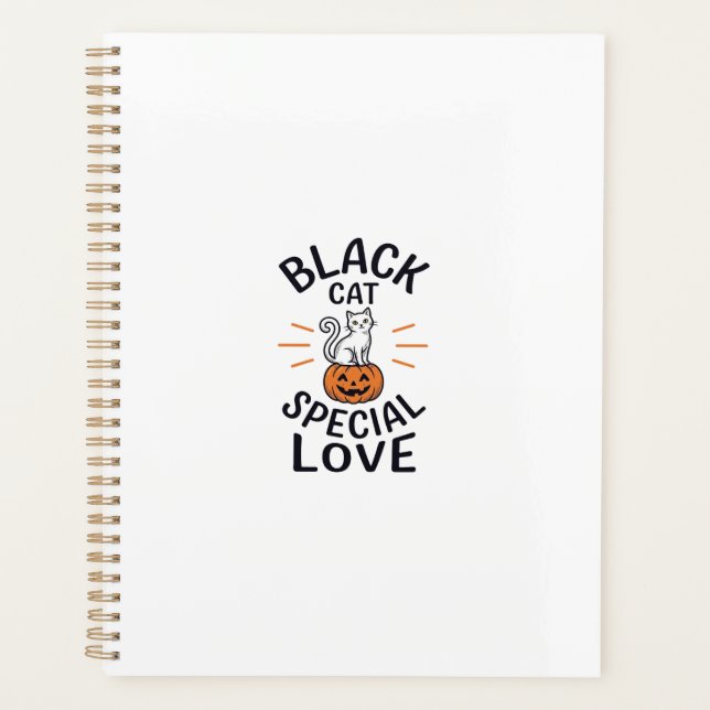 Conception de vecteur de chat noir spécial amour H (Devant)