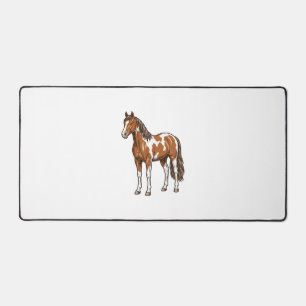 Conception de vecteur de cheval Pinto gravé antiqu