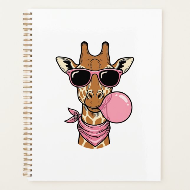 Conception de vecteur de chewing-gum girafe gravur (Devant)