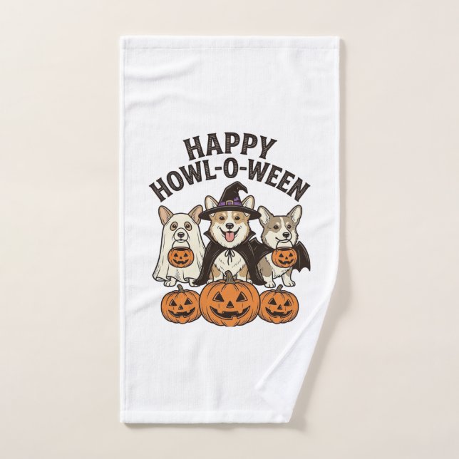 Conception de vecteur de chien de Halloween de Cor (Serviette à main)