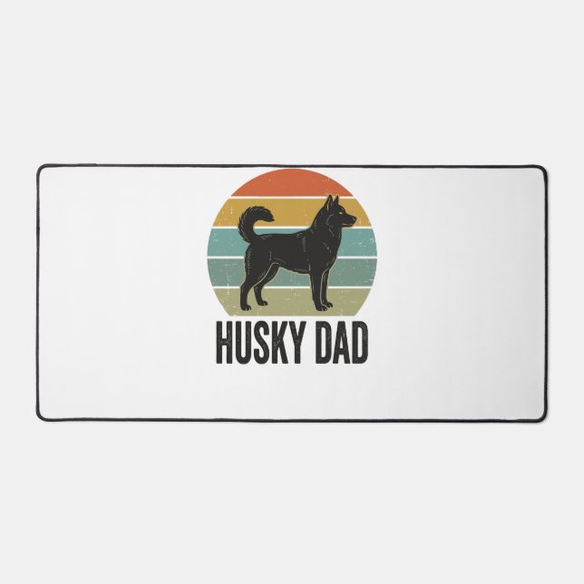 Conception de vecteur de chien rétro Husky Papa Vi (Recto)