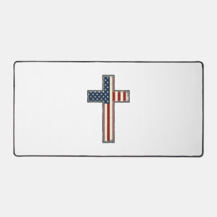 Conception de vecteur de croix patriotique en détr