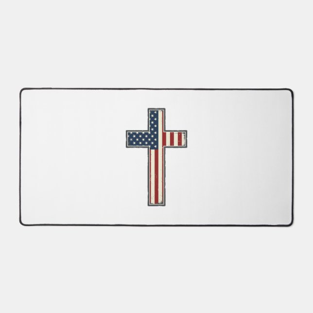Conception de vecteur de croix patriotique en détr (Recto)