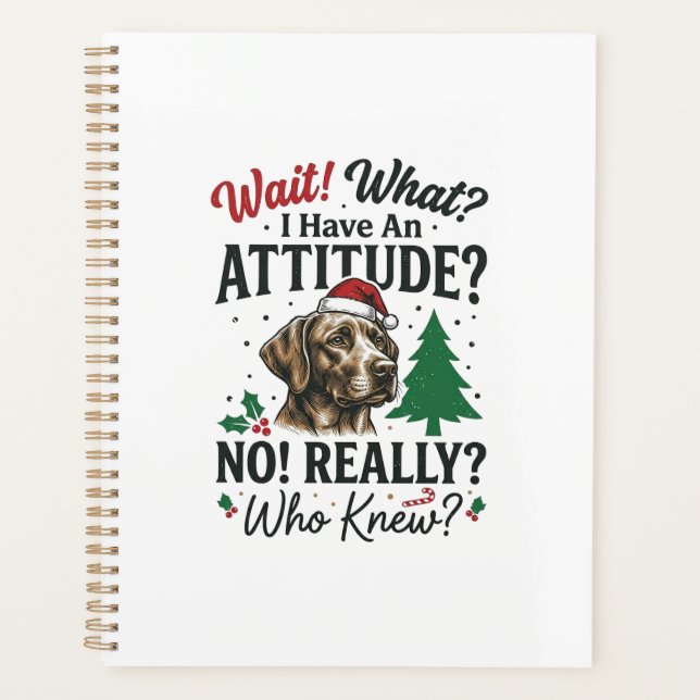 Conception de vecteur de Noël d'attitude de chien  (Devant)