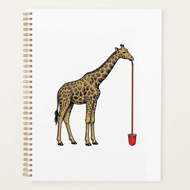 Conception de vecteur de paille à boire de girafe  (Devant)