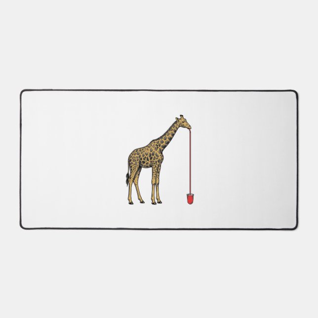 Conception de vecteur de paille à boire de girafe  (Recto)