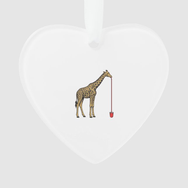 Conception de vecteur de paille à boire de girafe  (devant)