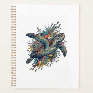Conception de vecteur d'éclaboussure de tortue de 